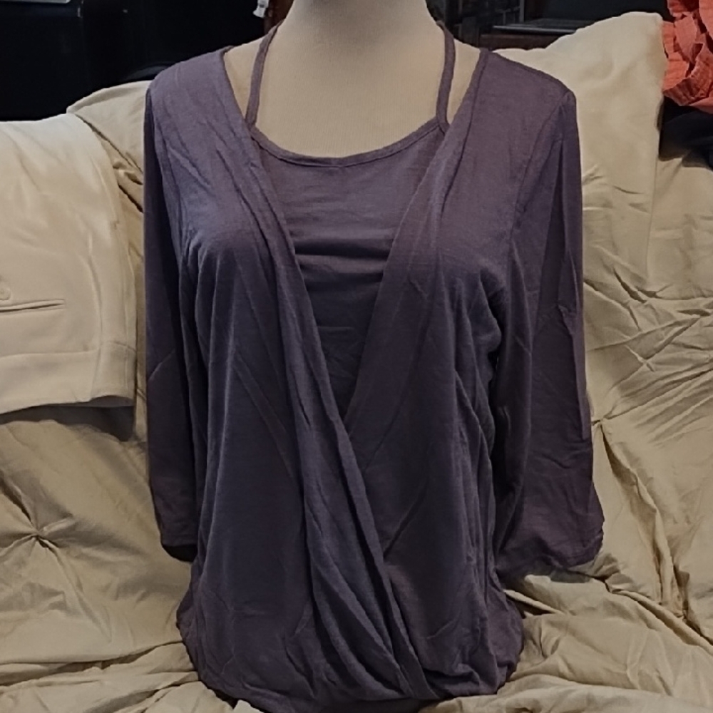 Misses - Women's Purple Drape Top